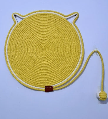 🎉Best Gifts for Bags 🎉 Cotton Rope Cat Scratching Mat with Ball Toy