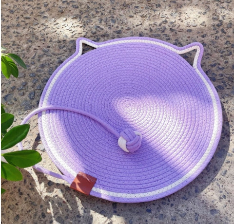 🎉Best Gifts for Bags 🎉 Cotton Rope Cat Scratching Mat with Ball Toy