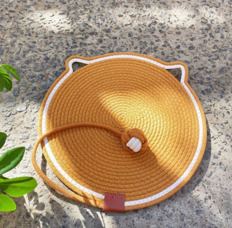 🎉Best Gifts for Bags 🎉 Cotton Rope Cat Scratching Mat with Ball Toy