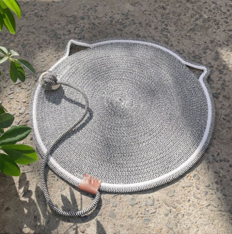 🎉Best Gifts for Bags 🎉 Cotton Rope Cat Scratching Mat with Ball Toy