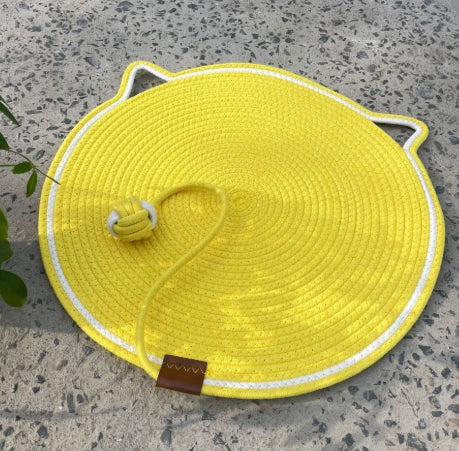 🎉Best Gifts for Bags 🎉 Cotton Rope Cat Scratching Mat with Ball Toy