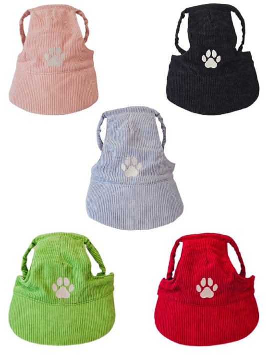 Fashionable Corduroy Dog Hat