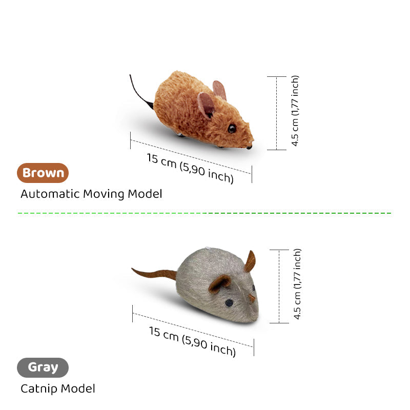 🐈Hot Sale 50% OFF💥Interactive Automatic Moving Mouse Toys with Squeaky Sound