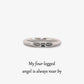 FOR MEMORIAL - MY FOUR-LEGGED ANGEL IS ALWAYS NEAR BY TINY PAW WITH WINGS RING