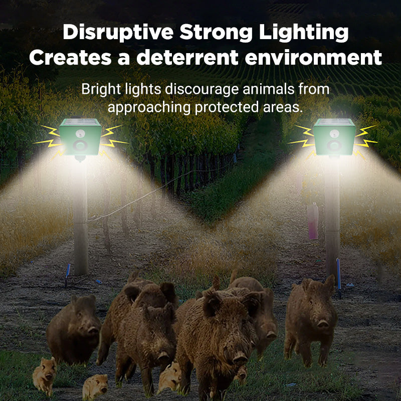 🔥2025 HOT SALE🔥Beast Repellent Solar Warning Lights with Loud Volume