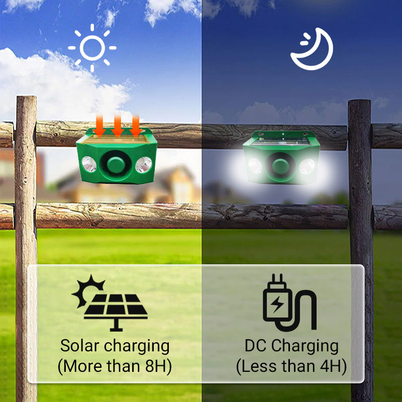 🔥2025 HOT SALE🔥Beast Repellent Solar Warning Lights with Loud Volume