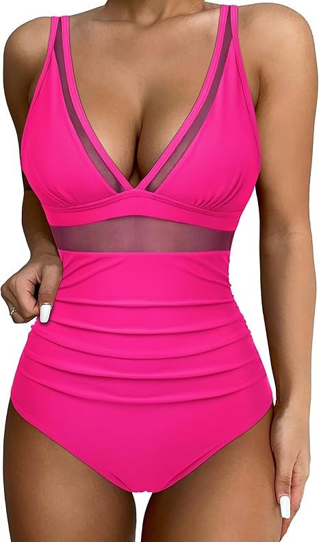🩱Hot Sale 49% OFF👙Mesh Tummy Control Swimsuit