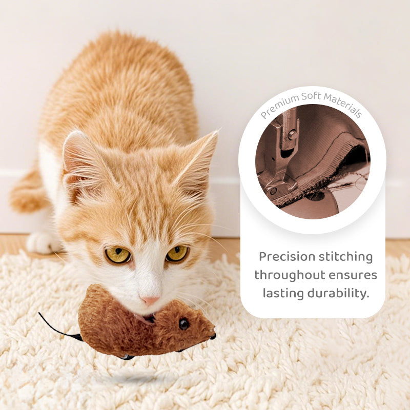 🐈Hot Sale 50% OFF💥Interactive Automatic Moving Mouse Toys with Squeaky Sound