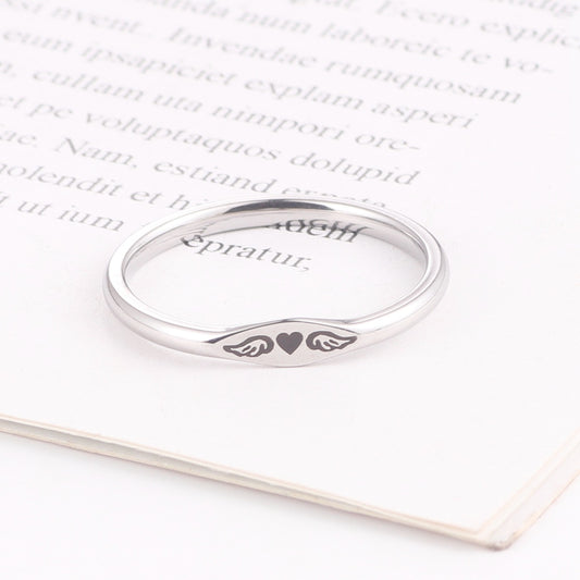 FOR MEMORIAL - MY FOUR-LEGGED ANGEL IS ALWAYS NEAR BY TINY PAW WITH WINGS RING