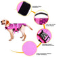Dog Life Jacket Ripstop Shark Dog Safety Vest Adjustable Preserver with High Buoyancy and Durable Rescue Handle for Small,Medium,Large Dogs, Pink Fish X-Small