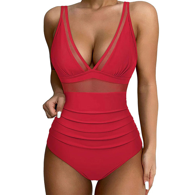 🩱Hot Sale 49% OFF👙Mesh Tummy Control Swimsuit