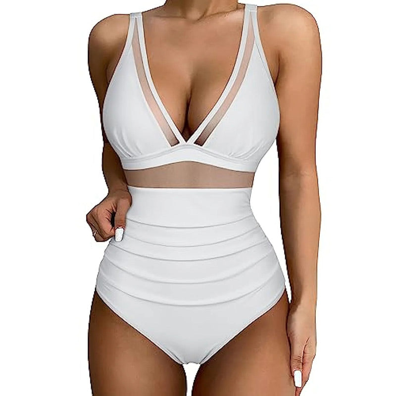 🩱Hot Sale 49% OFF👙Mesh Tummy Control Swimsuit