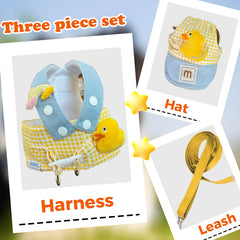 Summer Pet Chest Harness with Matching Adorable Hat