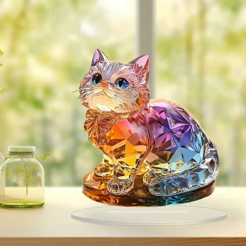 Colorful Kitten Desktop Standing Decoration