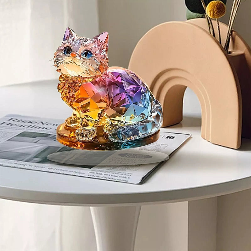 Colorful Kitten Desktop Standing Decoration