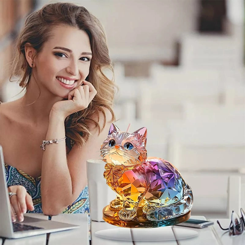 Colorful Kitten Desktop Standing Decoration