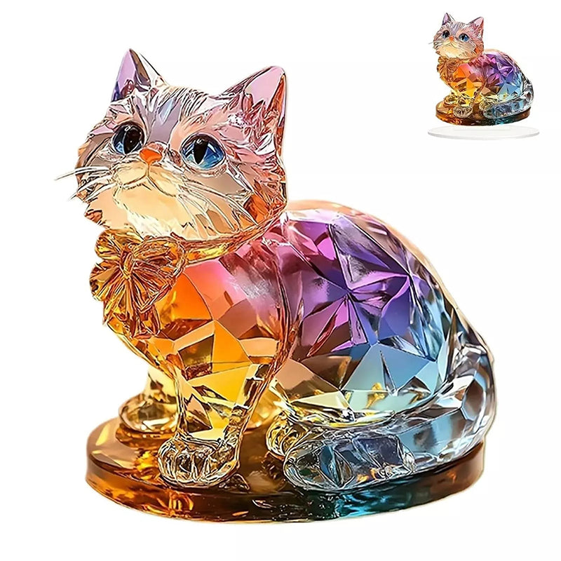 Colorful Kitten Desktop Standing Decoration