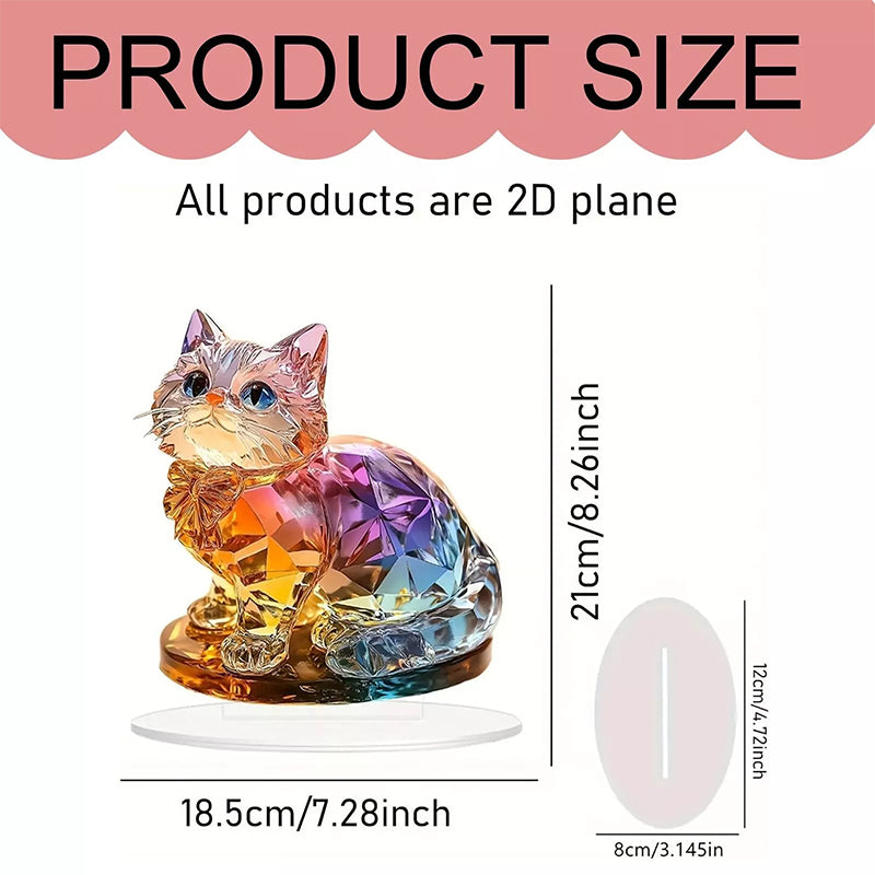 Colorful Kitten Desktop Standing Decoration