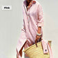 Loose Striped Half Sleeve Shirt Dress
