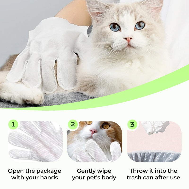 Gentle Pet Cleaning No-Rinse Gloves