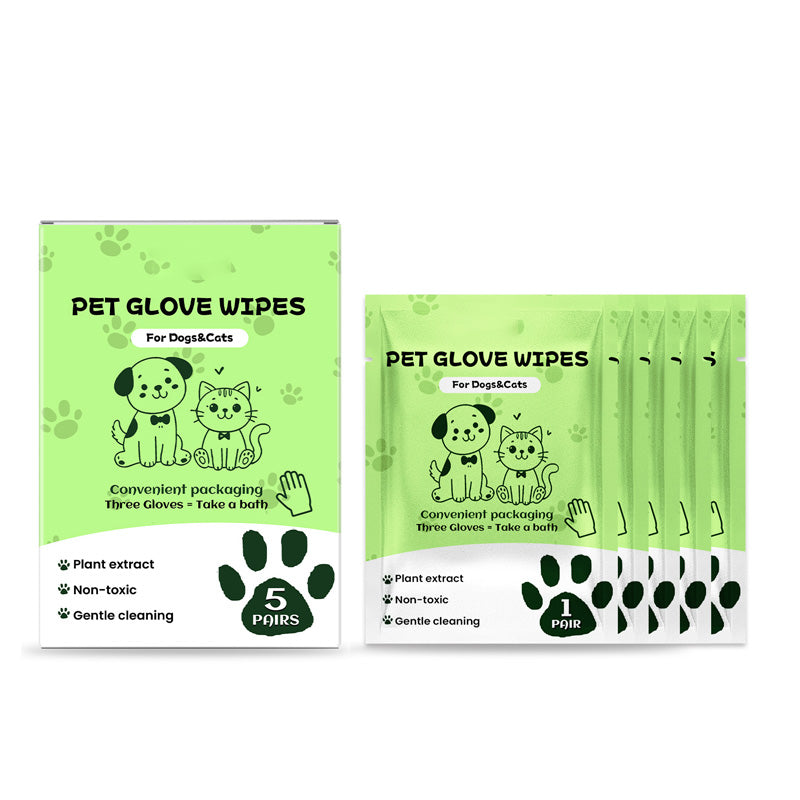 Gentle Pet Cleaning No-Rinse Gloves