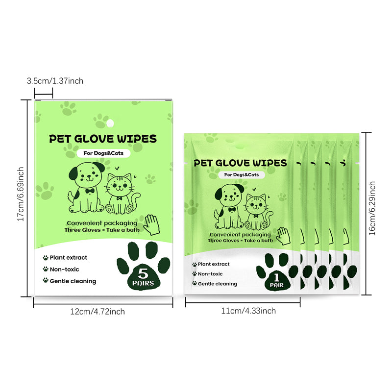 Gentle Pet Cleaning No-Rinse Gloves