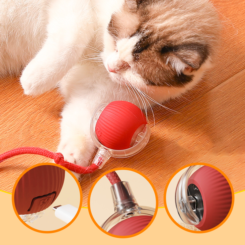 🔥Intelligent Chirping Rolling Interactive Cat Toy Ball🐾
