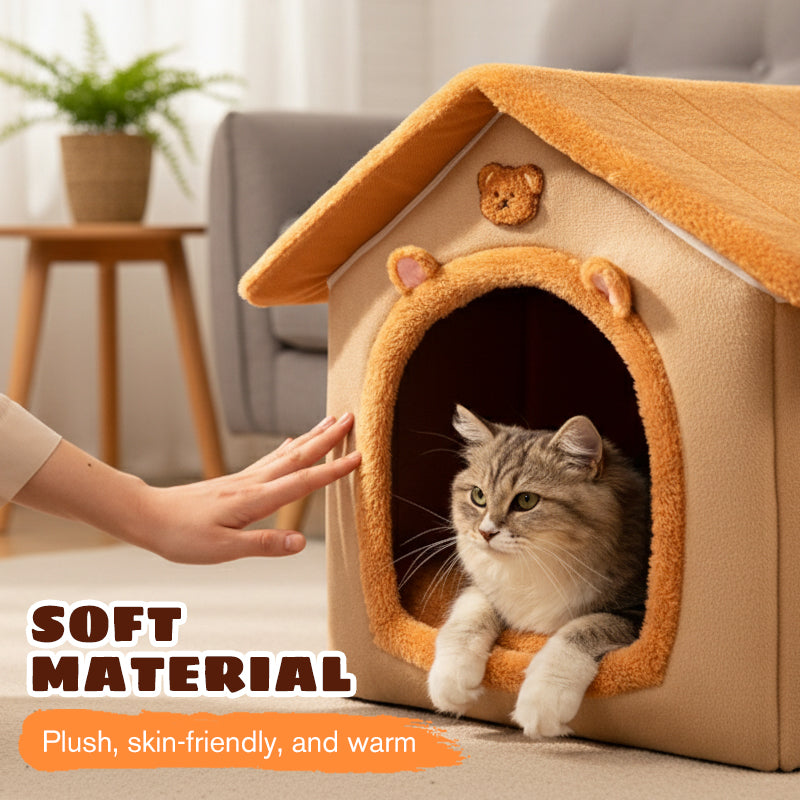 All-Season Washable Pet House Bed