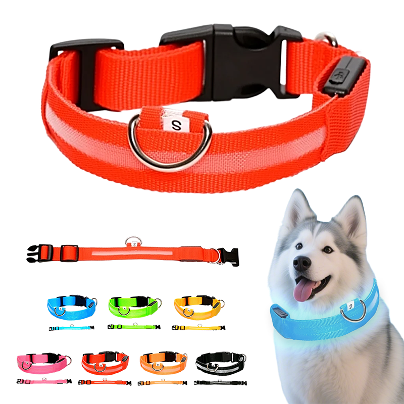 Adjustable LED Dog Collar for Dog Safety