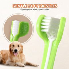3-Sided Pet Soft Bristle Toothbrush