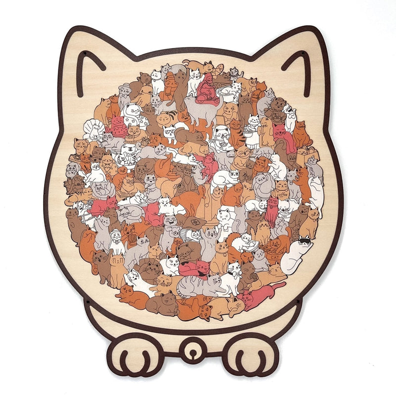 🔥2025 Newest Adorable Cat-Shaped Wooden Jigsaw Puzzle