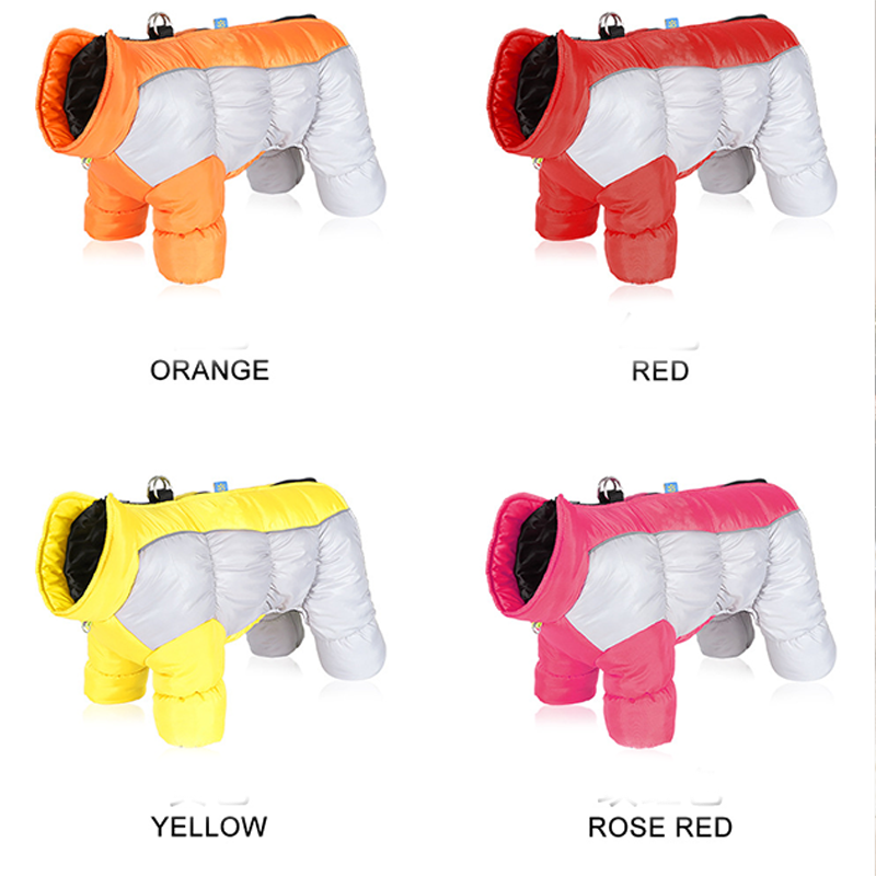 Reflective Waterproof Thickened Warm Dog Coat for Small Dogs